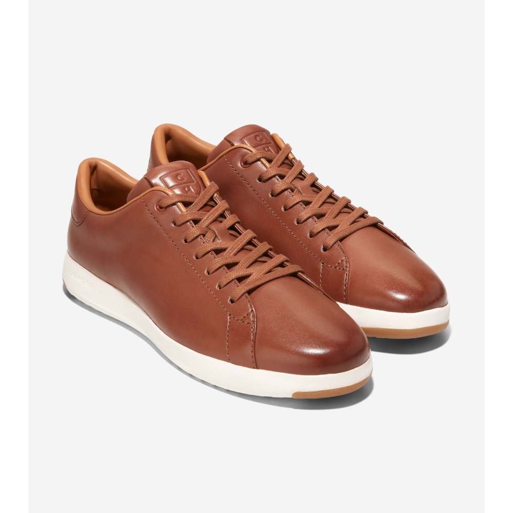 Cole Haan Grandpro Tennis Mens 8W Sneaker Leather Woodbury Brown C22585 NEW